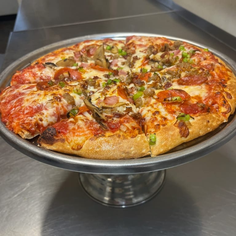 Indulge in Our Meat Pizza
